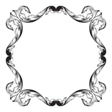 Klasik Barok süsleme vektör 