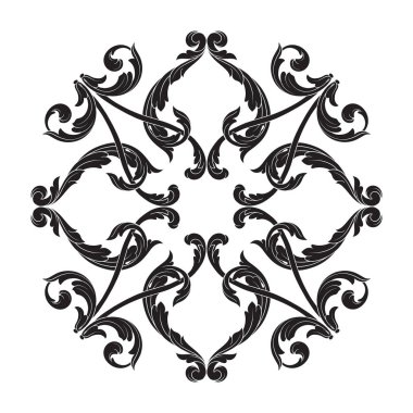 Klasik Barok süsleme vektör 