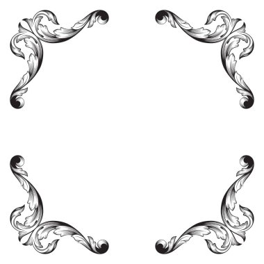 Klasik Barok süsleme vektör 