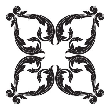 Klasik Barok süsleme vektör 