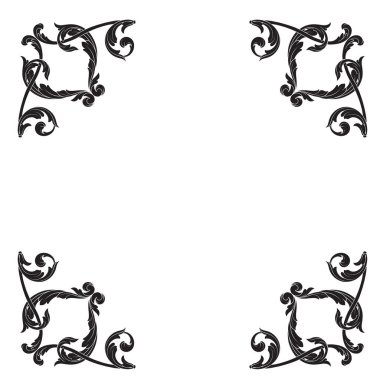 Klasik Barok süsleme vektör 