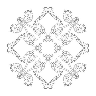 Klasik Barok süsleme vektör 