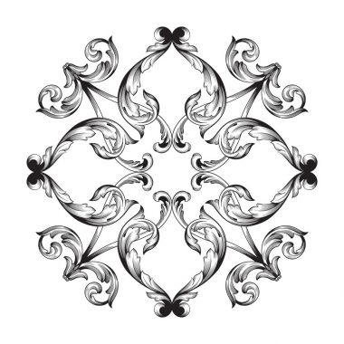 Klasik Barok süsleme vektör 