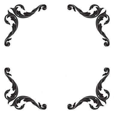 Klasik Barok süsleme vektör 
