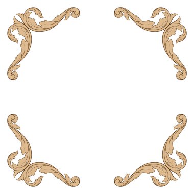 Klasik Barok süsleme vektör 