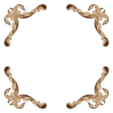 Klasik Barok süsleme vektör 