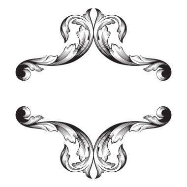 Klasik Barok süsleme vektör 