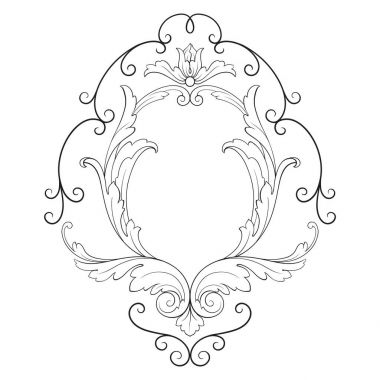 Klasik Barok süsleme vektör 
