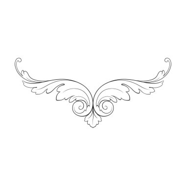 Klasik Barok süsleme vektör 