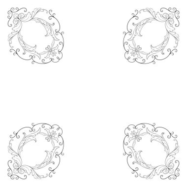 Klasik Barok süsleme vektör 