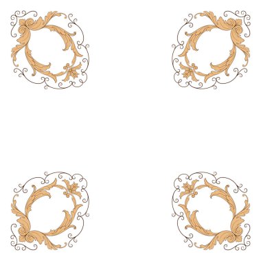 Klasik Barok süsleme vektör 