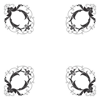 Klasik Barok süsleme vektör 