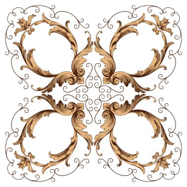 Klasik Barok süsleme vektör 
