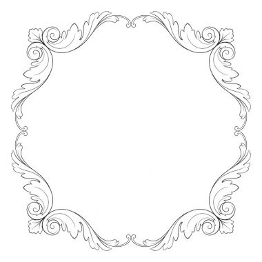 Klasik Barok süsleme vektör 