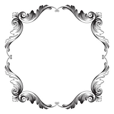 Klasik Barok süsleme vektör 