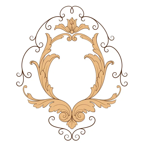 Classical baroque ornament vector — Stock Vector