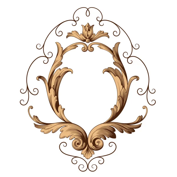 Klassischer barocker Ornamentvektor — Stockvektor