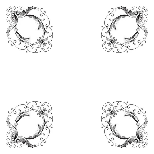 Klasik Barok süsleme vektör 