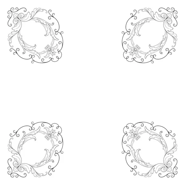 Klasik Barok süsleme vektör 
