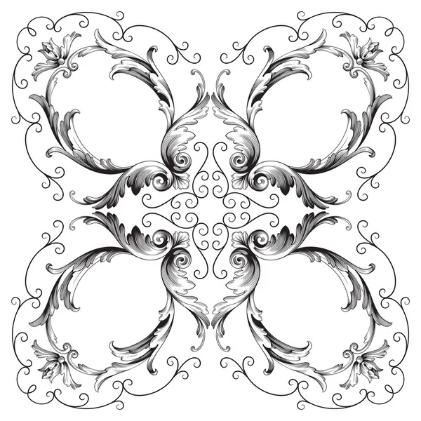 Klasik Barok süsleme vektör 