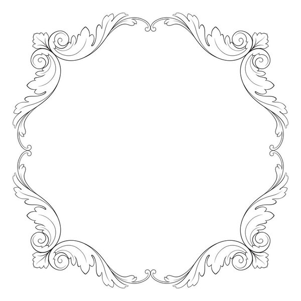 Классический вектор орнамента барокко
 