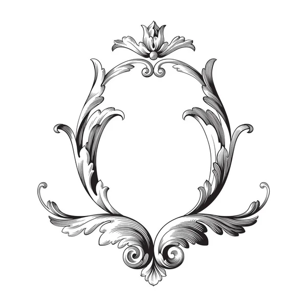 Vector clásico ornamento barroco — Archivo Imágenes Vectoriales