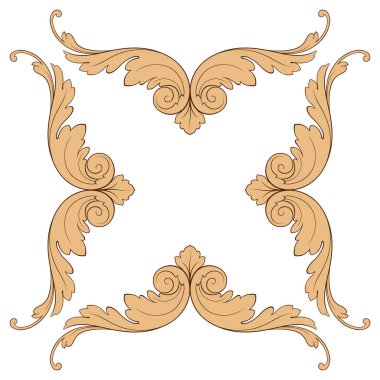 Klasik Barok süsleme vektör 