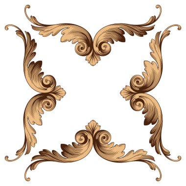 Klasik Barok süsleme vektör 