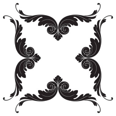 Klasik Barok süsleme vektör 