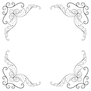 Klasik Barok süsleme vektör 