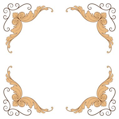 Klasik Barok süsleme vektör 