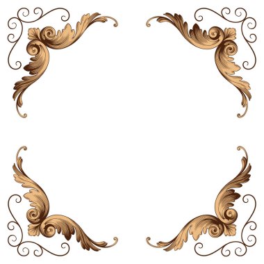 Klasik Barok süsleme vektör 