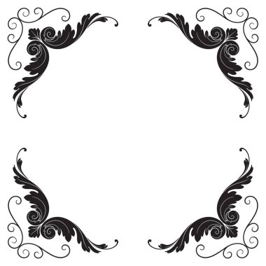 Klasik Barok süsleme vektör 