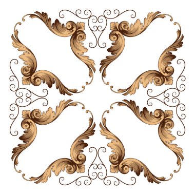 Klasik Barok süsleme vektör 