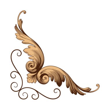 Klasik Barok süsleme vektör 