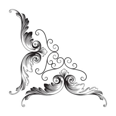 Klasik Barok süsleme vektör 