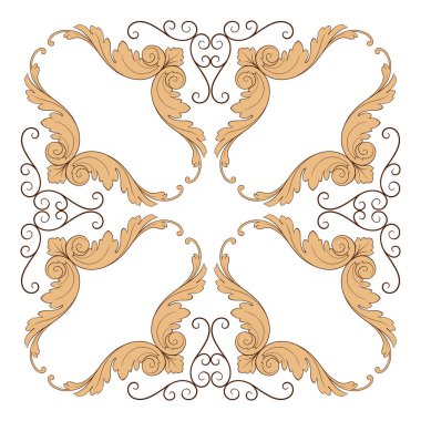 Klasik Barok süsleme vektör 