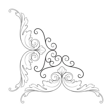 Klasik Barok süsleme vektör 