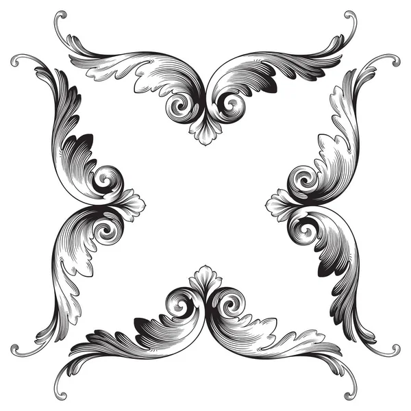 Klasik Barok süsleme vektör 