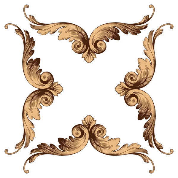 Классический вектор орнамента барокко — стоковый вектор