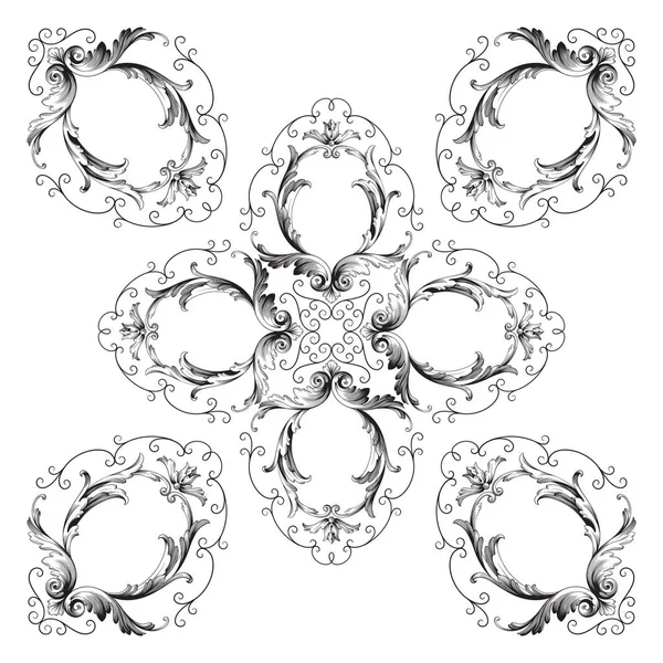 Klasik Barok süsleme vektör 