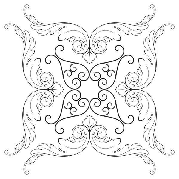 Klassieke Barok ornament vector — Stockvector