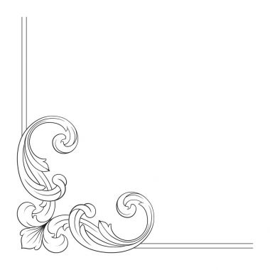 Klasik Barok süsleme vektör 