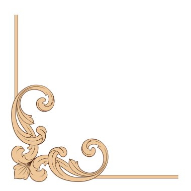 Klasik Barok süsleme vektör 