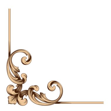 Klasik Barok süsleme vektör 