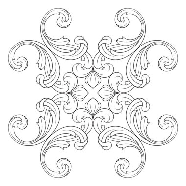 Klasik Barok süsleme vektör 