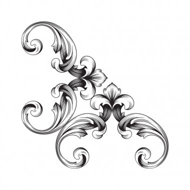 Klasik Barok süsleme vektör 