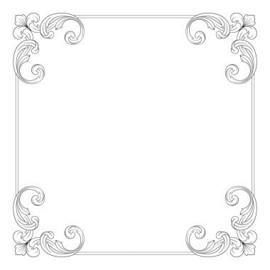 Klasik Barok süsleme vektör 