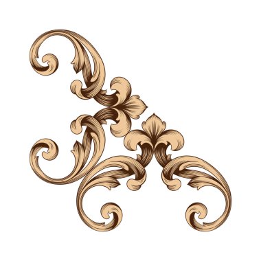Klasik Barok süsleme vektör 