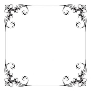 Klasik Barok süsleme vektör 